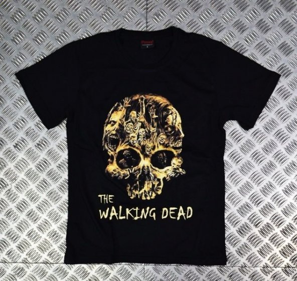 THE WALKING DEAD Baskılı T-shirt  SİYAH 4XL
