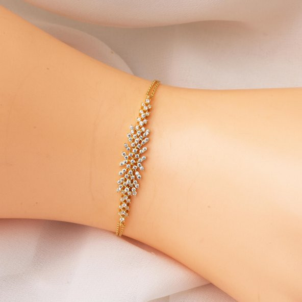 Sarmaşık 14 Ayar Altın Nişan Takı Seti - Resim 6