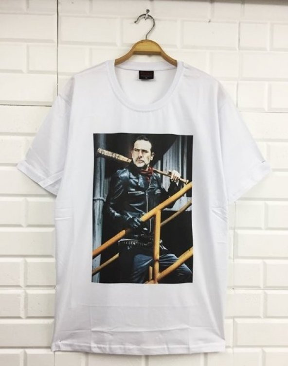 THE WALKING DEAD Baskılı T-shirt  BEYAZ XL