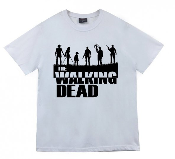 The Walking Death Baskılı T-shirt  BEYAZ M