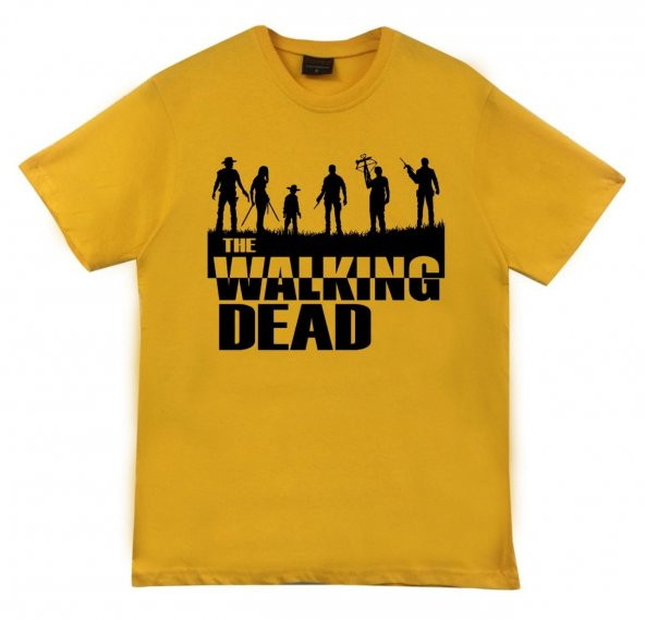 The Walking Death Baskılı T-shirt  SARI 2XL