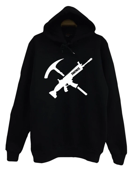 Fortnite Baskılı Sweatshirt  SİYAH XL