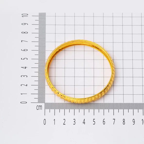 1 cm. Enli 14 Ayar Altın Bilezik - 4