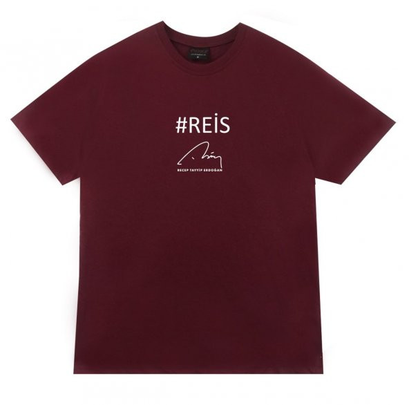 Recep Tayyip Erdoğan Baskılı T-shirt  BORDO 4XL