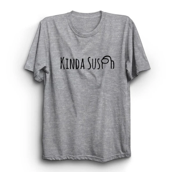 Among Us Kinda Sus Oyun Baskılı Tshirt  Gri 5XL