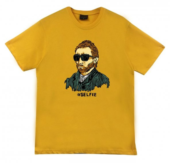 Van Gogh Selfie Tişört  SARI XL