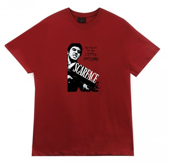 Scarface Tony Montana Tişört  KIRMIZI 5XL