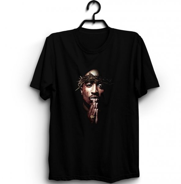 Tupac Shakur Baskılı Tişört  SİYAH 5XL