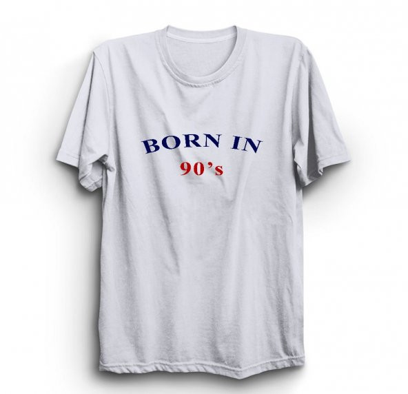 Born in 90s Baskılı Tişört  BEYAZ 2XL