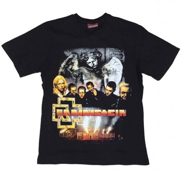 Rammstein Baskılı Lisanslı T-shirt  SİYAH XS