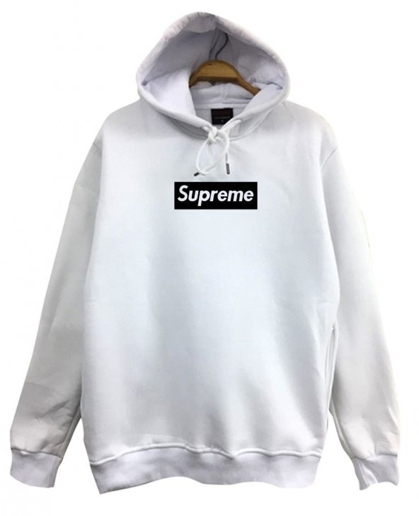 SUPREME Baskılı Sweatshirt  BEYAZ 2XL