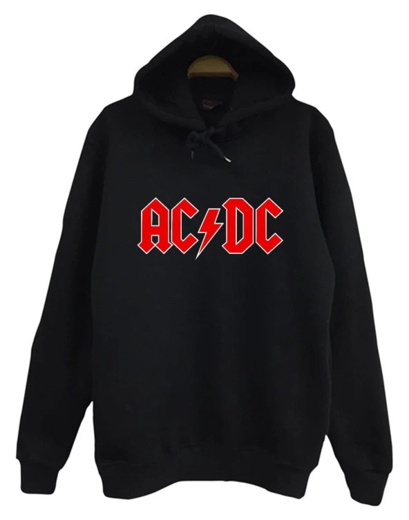 Acdc Kapüşonlu Sweatshirt  SİYAH 4XL