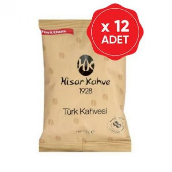 Hisar Türk Kahvesi 100 Gr x 12 Adet