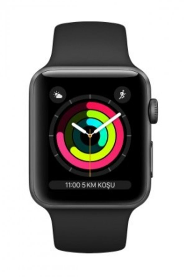 Apple Watch Seri 3 GPS 42 mm Uzay Grisi Alüminyum Kasa ve Siyah Spor Kordon - MTF32TU/A (Apple Türkiye Garantili) - 2