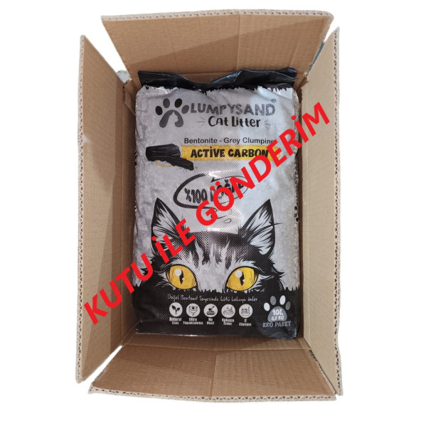 Lumpysand Aktif Karbonlu Ince Taneli Kedi Kumu 10 Lt X 2 Adet - 2
