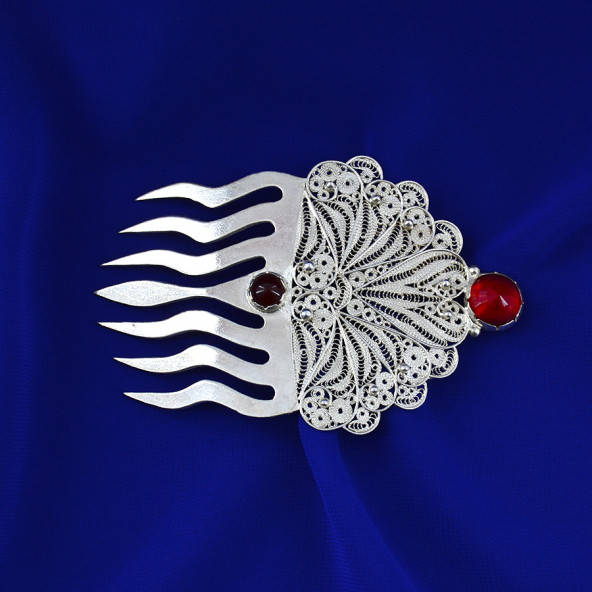 Kırmızı Taşlı Saç Tokası - 2