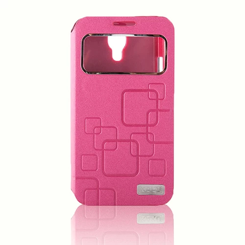 Samsung S4 (I9500) KakuSiga Yan Kapaklı Kılıf Pembe