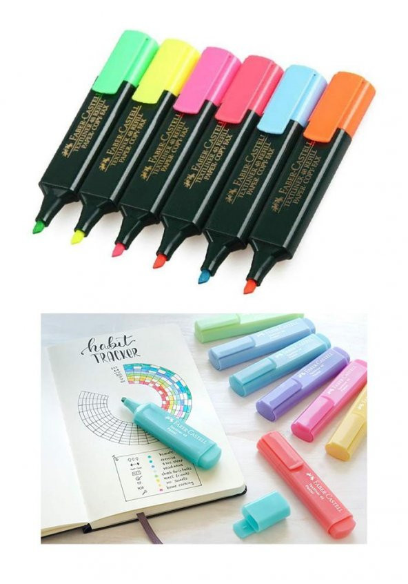 Fosforlu Kalem Seti 18 Renk Pastel Neon Metalik 1 Paket İşaret Kalemi - 2