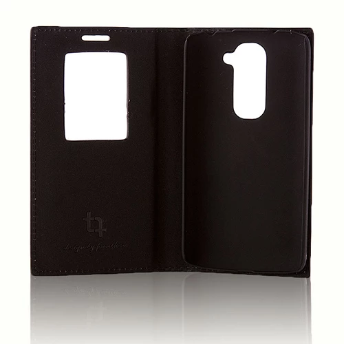 LG G2 Mini D610 Gizli Mıknatıslı Pencereli Premium Magnum Kılıf Siyah - 2