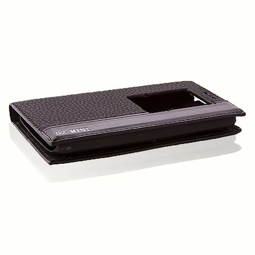 LG G2 Mini D610 Gizli Mıknatıslı Pencereli Premium Magnum Kılıf Siyah - 4