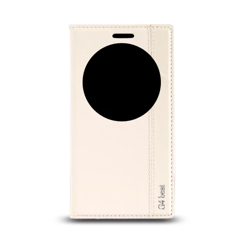 LG G4 Beat Gizli Mıknatıslı Pencereli Magnum Kılıf Beyaz