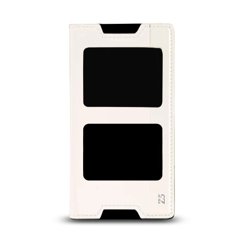 Sony Xperia Z5 Gizli Mıknatıslı Pencereli Magnum Kılıf Beyaz