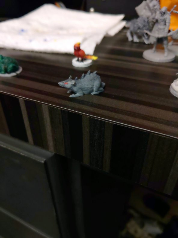 Dire Rat Minyatürü Tilescape Dungeons Critters Serisi Model Figür - 2
