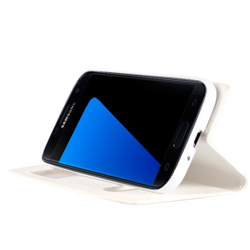 Samsung S7 (G930) Gizli Mıknatıslı Pencereli Magnum Kılıf Beyaz - 2