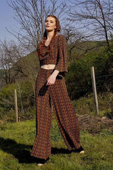 Palazzo Yüksek Bel Bol Kesim Pantolon - 2