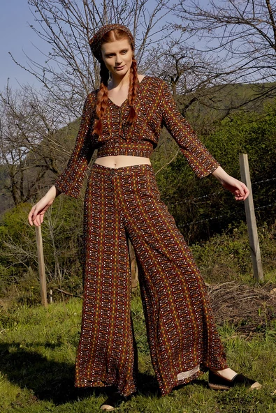 Palazzo Yüksek Bel Bol Kesim Pantolon - 3