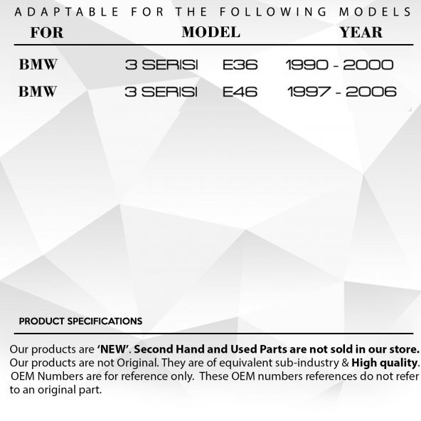 BMW 3 Serisi E36,E46 için Sunroof Halat Ucu - 10