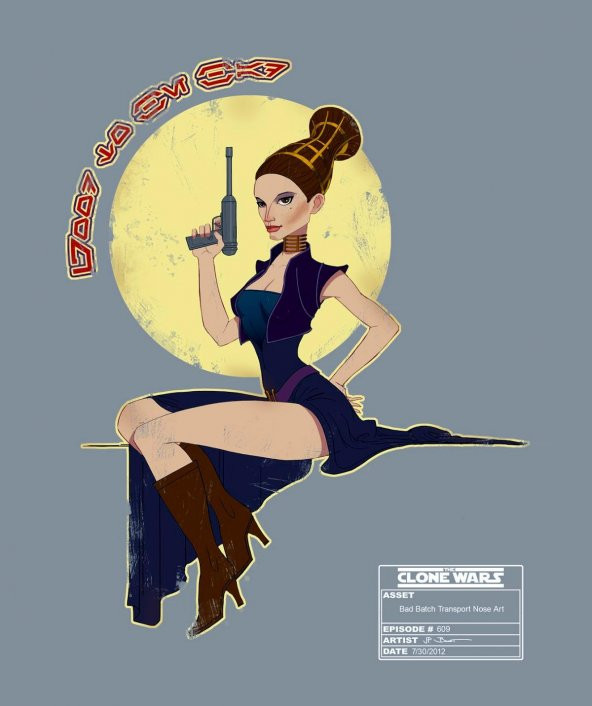 Yıldız Savaşları - Bad Batch - Padme Nose Art - Stencil Plastik Aparat