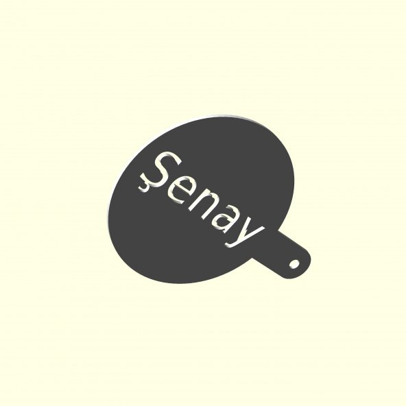 Şenay Kişiye İsime İsme Özel Kahve Stencil Stensıl Şablon Cafeler İçin Sevgiliye Eşe Hediyelik Hediyesi Dekoratif Organik Plastik - 7