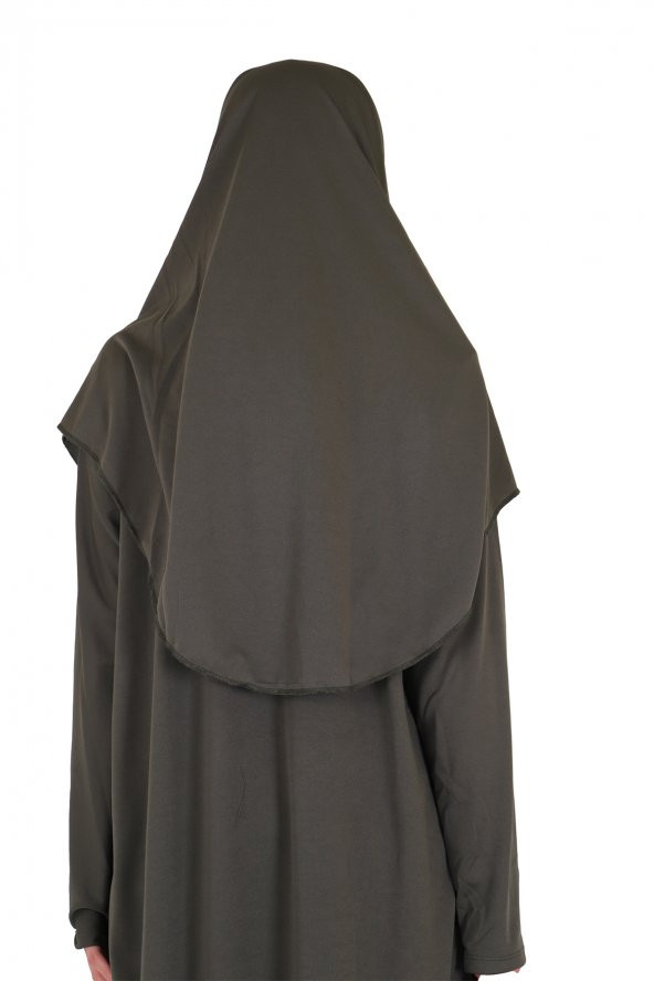 KOYU HAKİ FERMUARSIZ NAMAZ ELBİSESİ - 2