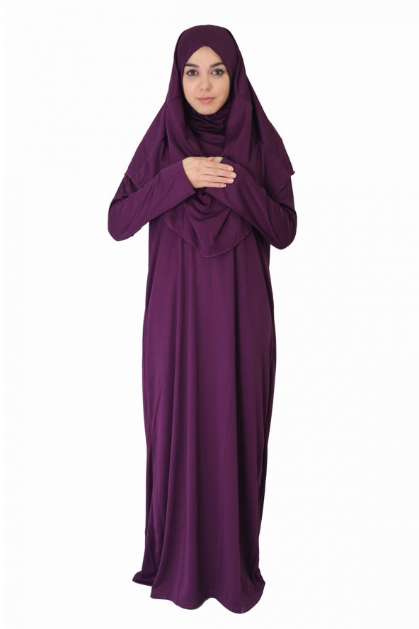 KOYU MÜRDÜM FERMUARSIZ NAMAZ ELBİSESİ