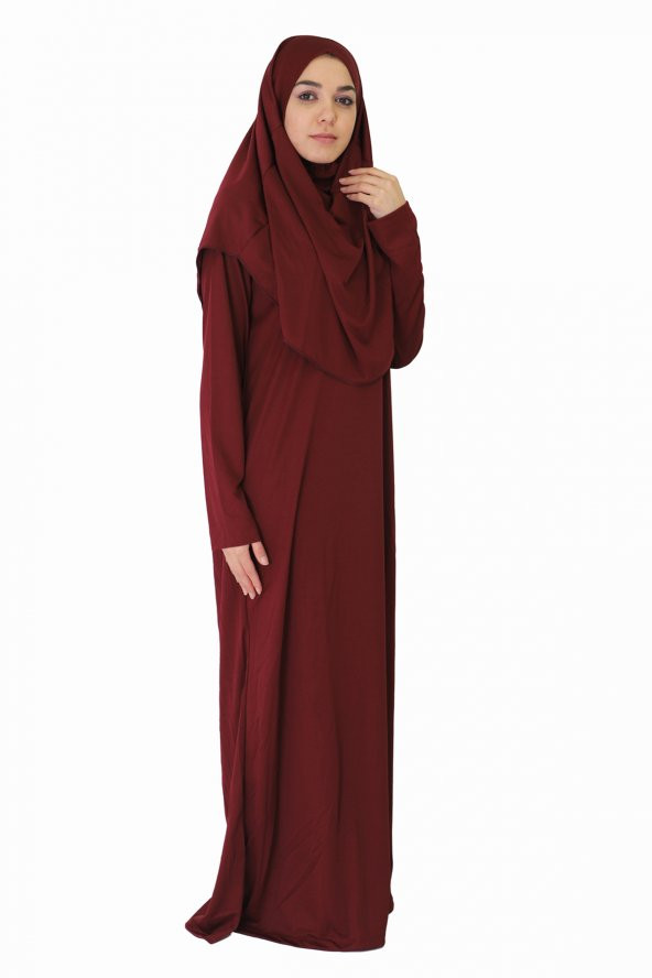 BORDO FERMUARSIZ NAMAZ ELBİSESİ - 3