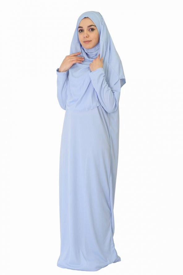 BEBE MAVİSİ FERMUARSIZ NAMAZ ELBİSESİ - 2