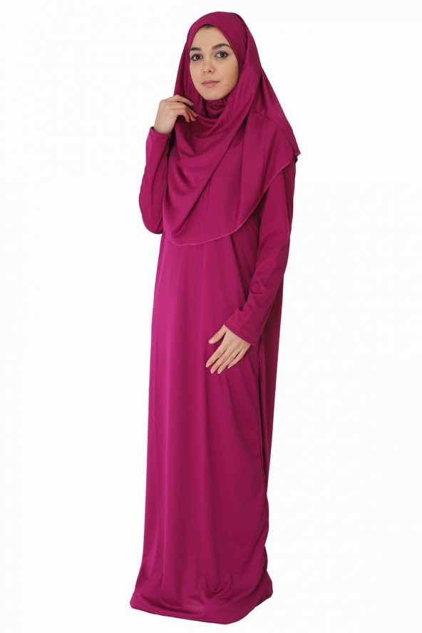 AÇIK MOR FERMUARSIZ NAMAZ ELBİSESİ - 2