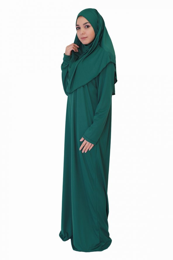 KABE YEŞİLİ FERMUARSIZ NAMAZ ELBİSESİ - 2