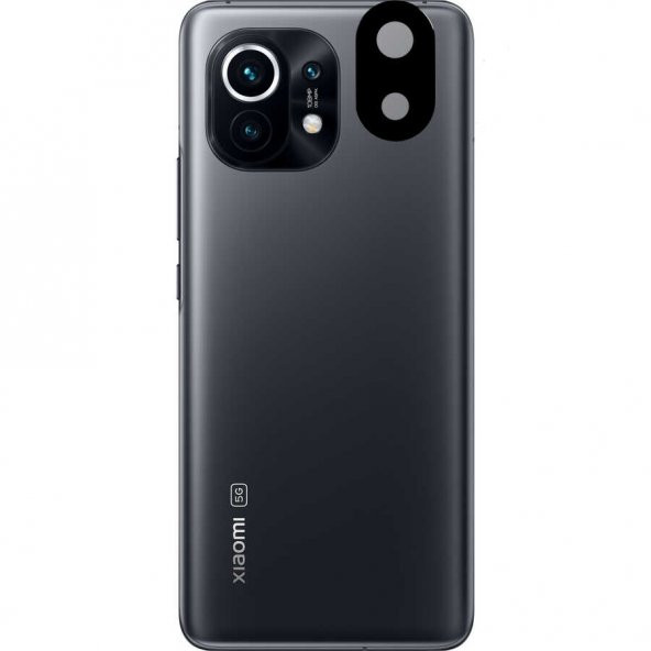 Xiaomi Mi 11 3D Kamera Lens Koruyucu Temperli Cam Çerçeve