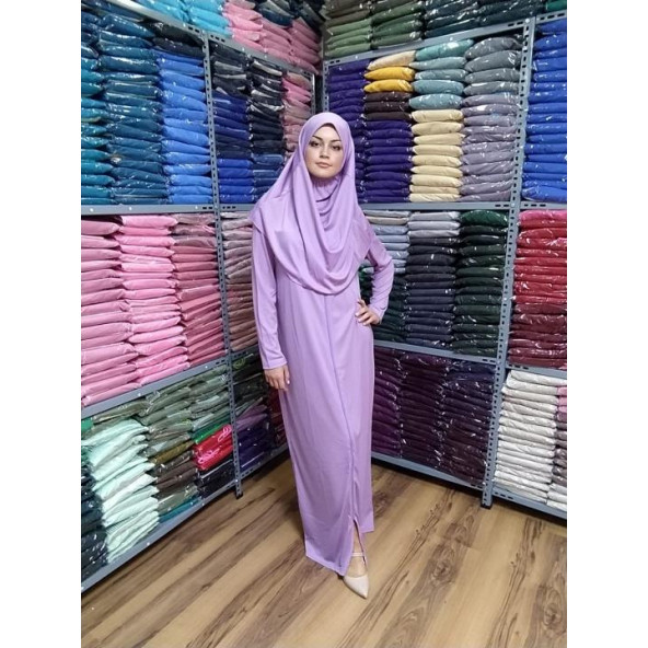 LİLA FERMUARLI NAMAZ ELBİSESİ - 2