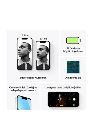 iPhone 13 128 GB Beyaz (Apple Türkiye Garantili) - 8