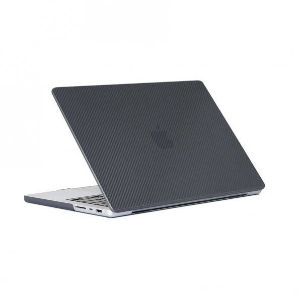 Vendas Apple Macbook 16.2' 2021 A2485 Uyumlu MSoft Carbon Fiber Tasarımlı Koruyucu Kapak