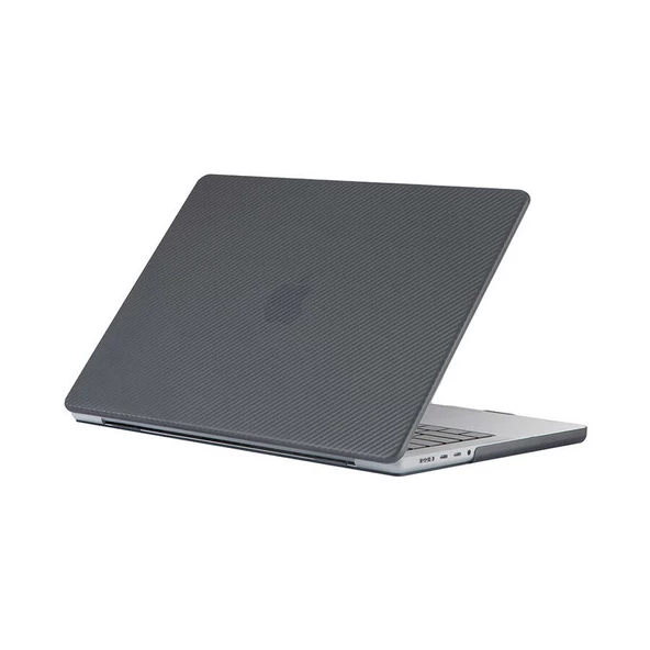 Vendas Apple Macbook 14.2' 2021 A2442 Uyumlu MSoft Carbon Fiber Tasarımlı Koruyucu Kapak - 2