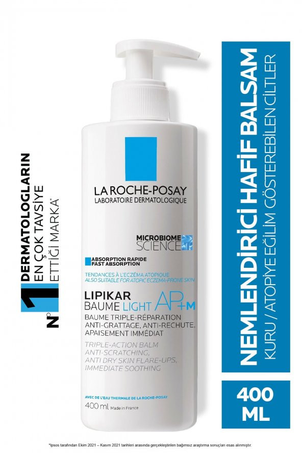 LA ROCHE POSAY Lipikar Baume LIGHT AP + M Atopiye Eğilim Gösterebilen Ciltler 3337875803786