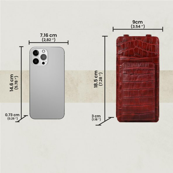 Glary GL200RD 1.Sınıf Kalite Hakiki Deri Portmone Unisex Boyun Askılı Pasaport ve Telefon Cüzdanı-Kırmızı - 4
