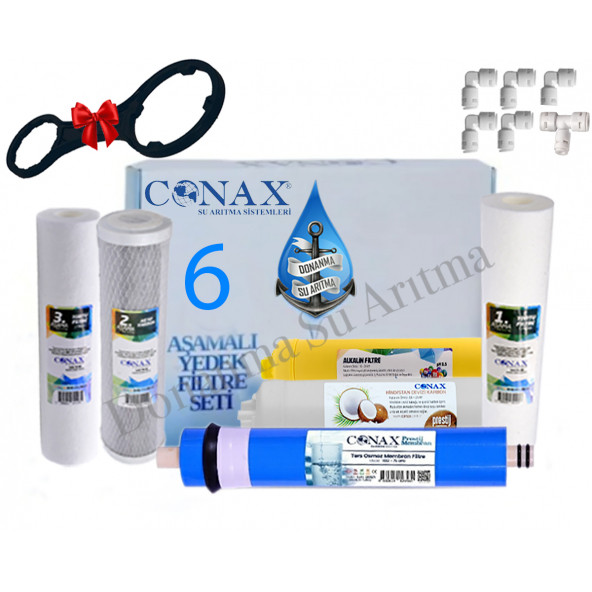 CONAX AÇIK KASA 6 LI FİLİTRE SETİ ORJİNAL CONAX MEMBRAN TÜM AÇIK KASA CİHAZLAR İLE UYUMLU