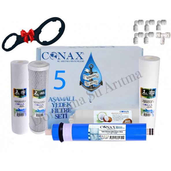 CONAX AÇIK KASA 5 Lİ FİLİTRE SETİ ORJİNAL CONAX MEMBRANLI (TÜM AÇIK KASA CİHAZLAR İÇİN)