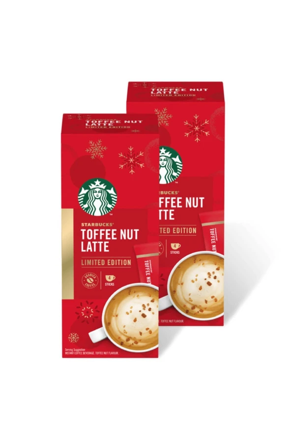 Starbucks Toffee Nut Latte 21.5 gr 4 lü x 2 Paket Kahve Karışımı