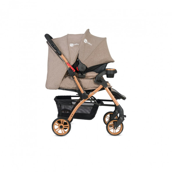 4 Baby Active Gold Travel Sistem Bebek Arabası Kahverengi - 5